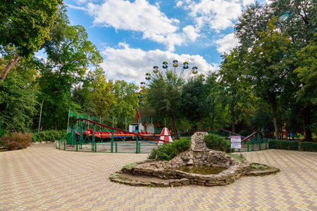September 28, 2021 Balti Moldova City street. Illustrative editorial. Recognizable tourist view of the city. Background with copy space for textのeditorial素材