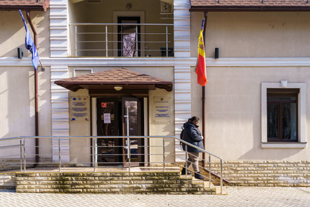 State Migration Service. February 28, 2022 Balti Moldova. For illustrative editorial use.