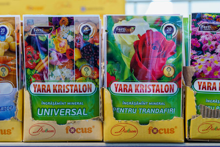Minerals for flower seedlings. February 17, 2022 Beltsy Moldova.のeditorial素材