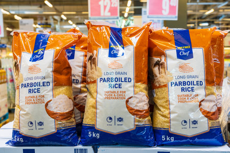 September 1, 2022 Beltsy, Moldova. For illustrative editorial use. Parboiled riceのeditorial素材