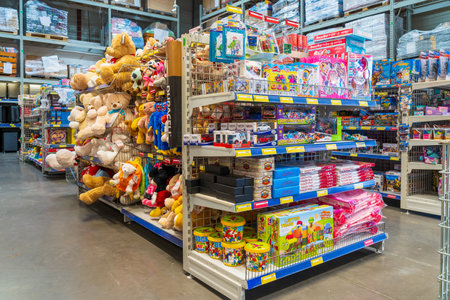 December 13, 2022 Beltsy, Moldova. For illustrative editorial use. Department with children's toysのeditorial素材