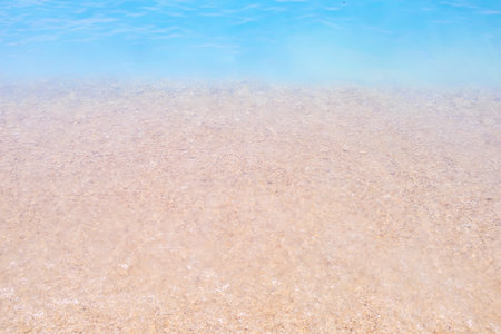 Seashore of small white pebbles on the beach in Oludeniz, lagoon. The cleanest beach with a blue flag. Backgroundの写真素材