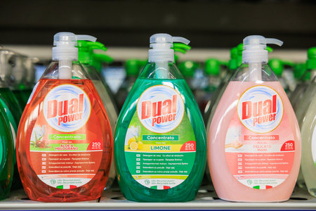 October 11, 2023 Beltsy, Moldova. For illustrative editorial use. Dishwashing liquidのeditorial素材