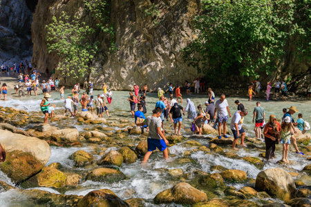 August 11, 2023 Saklikent Canyon Turkey. For illustrative editorial use. The largest canyon in the...
