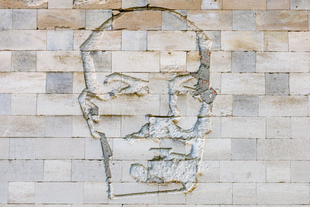 May 1, 2023 Romanesti Moldova. For illustrative editorial use. Lenin monument