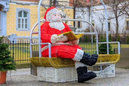 January 15, 2023 Iasi Romania. For illustrative editorial use. Decorative Santa Clausのeditorial素材