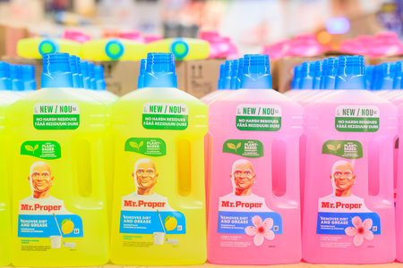 October 11, 2023 Beltsy, Moldova. For illustrative editorial use. Cleanser Mr Properのeditorial素材