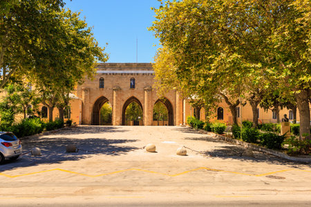 August 7, 2023 Rhodes Greece. For illustrative editorial use. Old town building, backgroundのeditorial素材