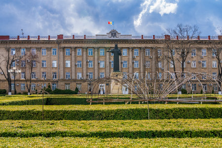 March 26, 2023 Beltsy, Moldova. For illustrative editorial use. Monument to Stefan cel Mareのeditorial素材
