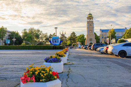 July 18, 2022 Beltsy, Moldova. For illustrative editorial use. City Churchのeditorial素材