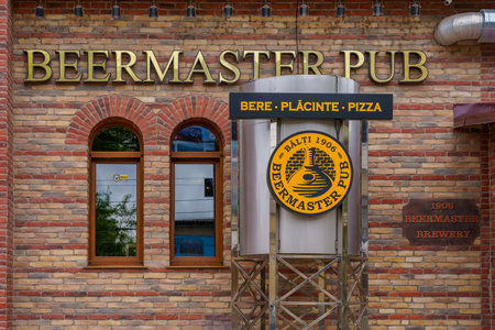 May 4, 2022 Beltsy, Moldova. For illustrative editorial use. City pubのeditorial素材