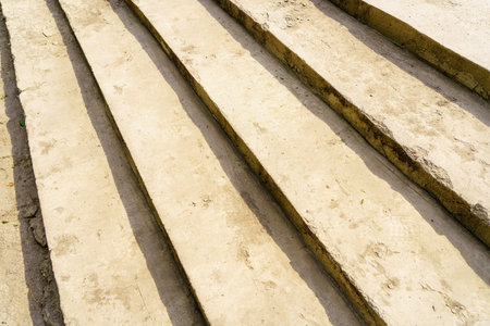 Steps, barrier environment in the city. Background with selective focus and copy space for text.