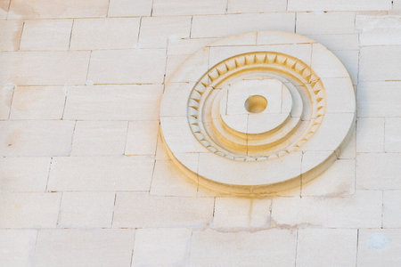 Architectural decor element. Background with selective focus and copy space for text.の写真素材