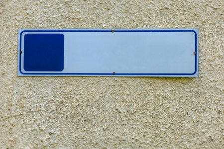 House number plate like copy space. Background with selective focus and copy space for text.の写真素材