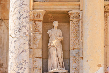 Antique sculpture. The cultural heritage of humanity from Ancient Greece and Ancient Rome. Background with selective focus and copy space for textの写真素材