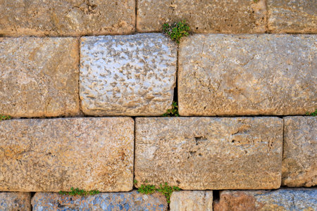 Antique wall. Background with selective focus and copy space for textの写真素材