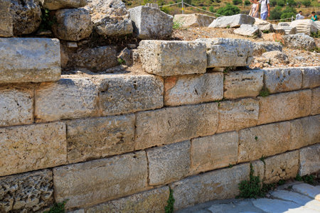 Antique wall. Background with selective focus and copy space for textの写真素材