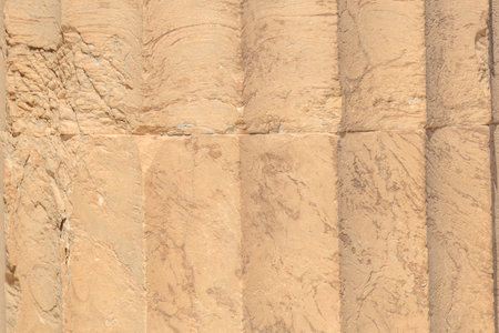 Antique Greek Column Texture Close Up, Acropolis in Athens