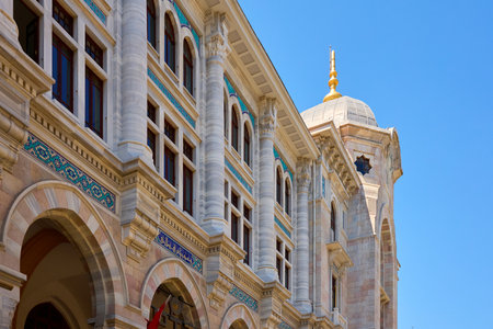 Ottoman architecture of historical building with arches and domes. August 11, 2025, Istanbul Turkey.のeditorial素材