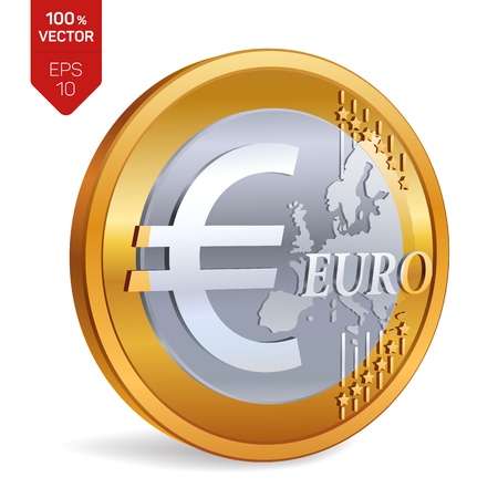 Euro coin illustration.のイラスト素材