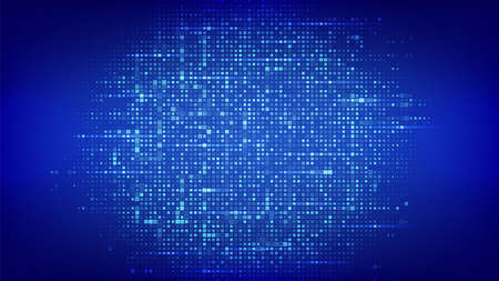 Binary code background. Digital binary data and streaming digital code background. Abstract futuristic cyberspace. Matrix background with digits 1.0. Coding or Hacker concept. Vector illustrationのイラスト素材