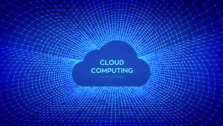 cloud technology background. cloud computing. Cloud storage internet concept. Abstract futuristic...