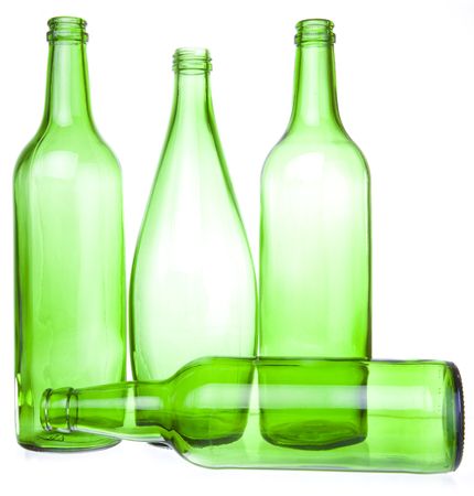 bottle green isolated and worn の写真素材