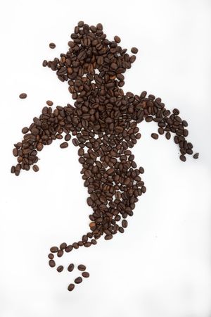 ghost, a magician on a white backgroundの写真素材