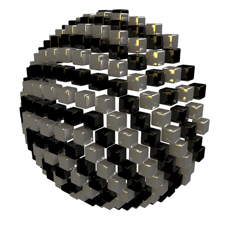 Hemisphere of the cubes, 3Dの写真素材