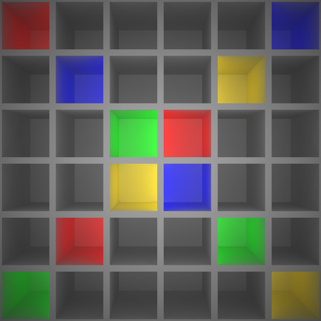 Abstract background with boxes, 3D rendering imageの写真素材