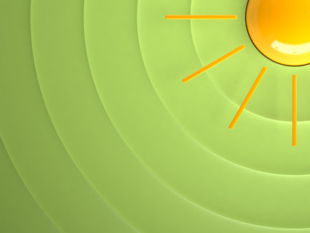 Abstract sun on abstract background, 3D rendering imageの写真素材