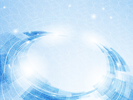 Abstract shine light blue background. Scientific or business concept. Vector illustrationのイラスト素材