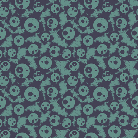 Grunge pattern with funny faces.のイラスト素材