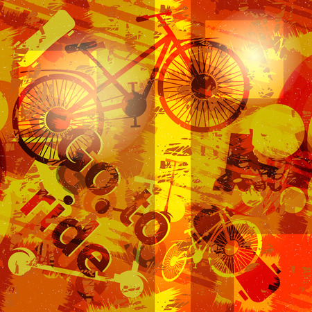 Go for a ride concept. Bright backgrund. Vector illustrationのイラスト素材