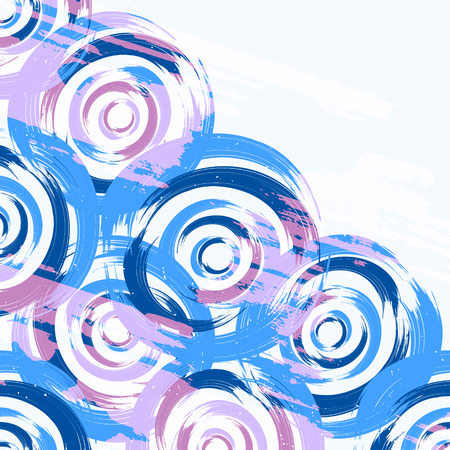 Abstract flowers on white background. Vector illustrationのイラスト素材