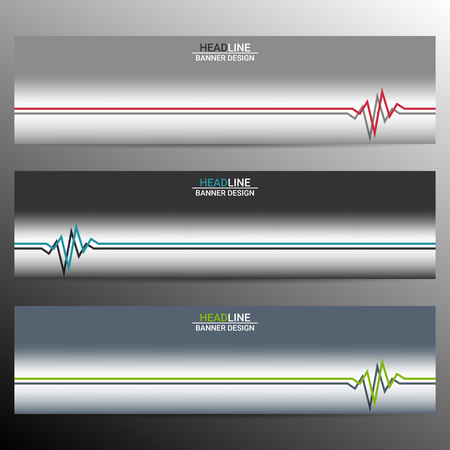 Infographic banner set with place for textのイラスト素材