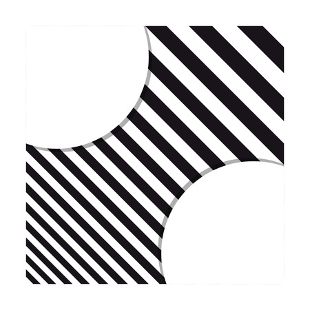 Abstract striped form Black and white lines. Vector illustrationのイラスト素材