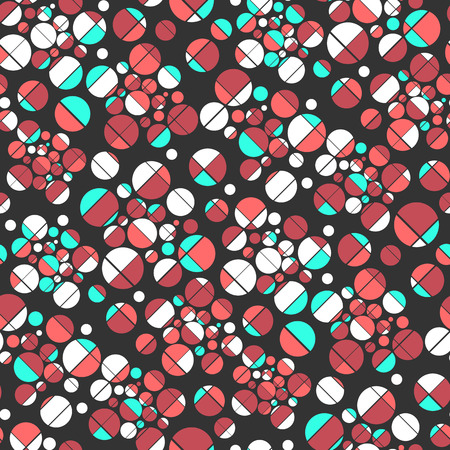 Geometric seamless pattern with colored circles. Vector illustrationのイラスト素材