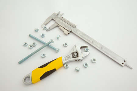 vernier spanner bolt and nutsの写真素材