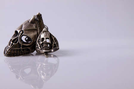 skull ringsの写真素材