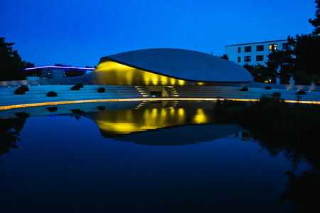 Contemporary buildings at the Volkswagen Autostadt. Wolfsburg, Germanyのeditorial素材