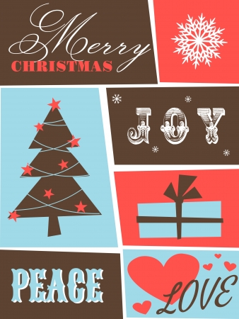 Greeting card design for Christmas のイラスト素材