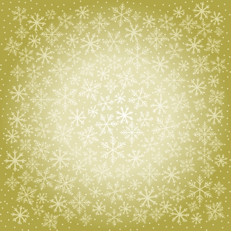 Christmas background with snowflakes in different shades of golden  のイラスト素材