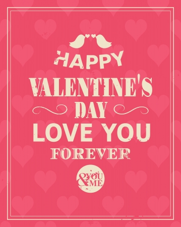  Vintage style design for Valentine's Day. のイラスト素材