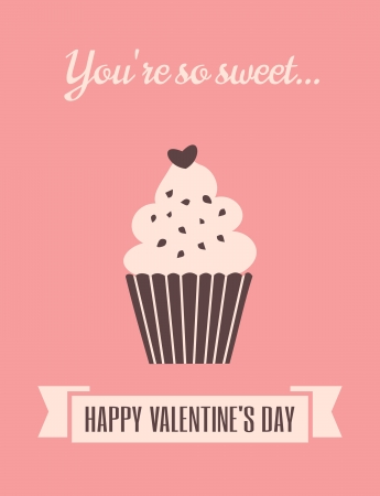 Vintage style design for Valentine's Day.のイラスト素材