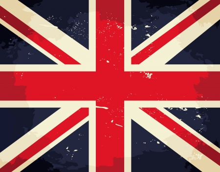 Vintage Union Jack flag.のイラスト素材