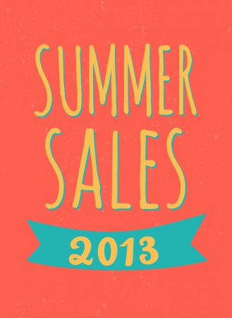 Typographic design summer sales poster.のイラスト素材