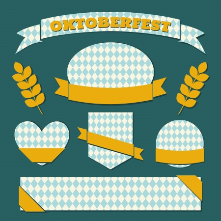 A set of labels with copy-space for Oktoberfest.のイラスト素材