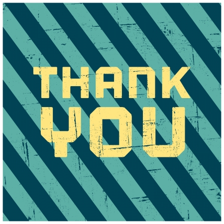 Vintage design Thank You card.のイラスト素材