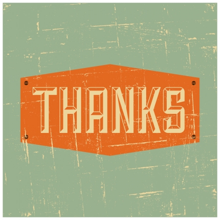 Vintage design Thank You card.のイラスト素材